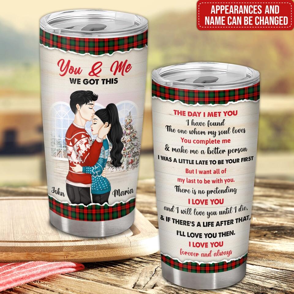 The Day I Met You - Personalized Tumbler, Christmas Gift For Couple, Husband and Wife