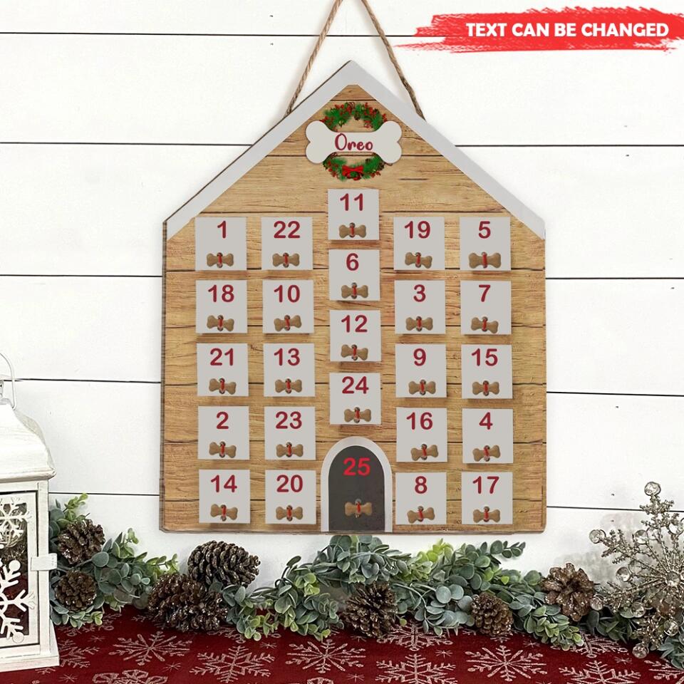 Christmas Advent Calendar For Dogs - Dog Lovers Gift - Fill Your Own Dog Advent Calendar - Christmas Gift For Dogs - Dog Kennel Treat Calendar