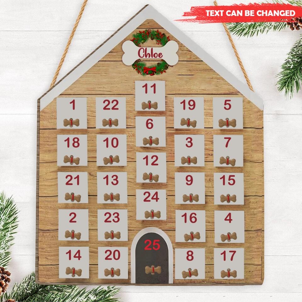 Christmas Advent Calendar For Dogs - Dog Lovers Gift - Fill Your Own Dog Advent Calendar - Christmas Gift For Dogs - Dog Kennel Treat Calendar