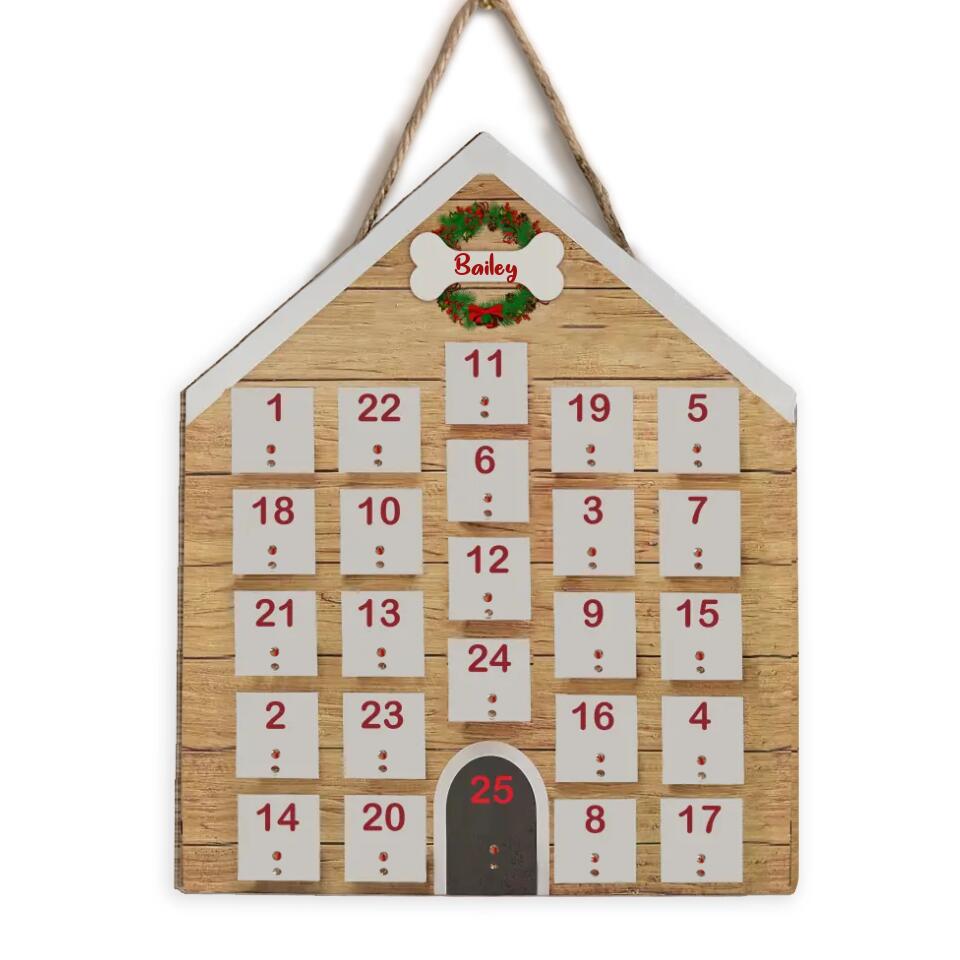 Christmas Advent Calendar For Dogs - Dog Lovers Gift - Fill Your Own Dog Advent Calendar - Christmas Gift For Dogs - Dog Kennel Treat Calendar