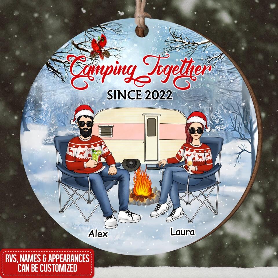 Camping Together, Camping Couple - Personalized Ornament, Camping Christmas Ornament, Gift For Camping