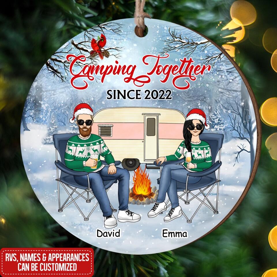 Camping Together, Camping Couple - Personalized Ornament, Camping Christmas Ornament, Gift For Camping