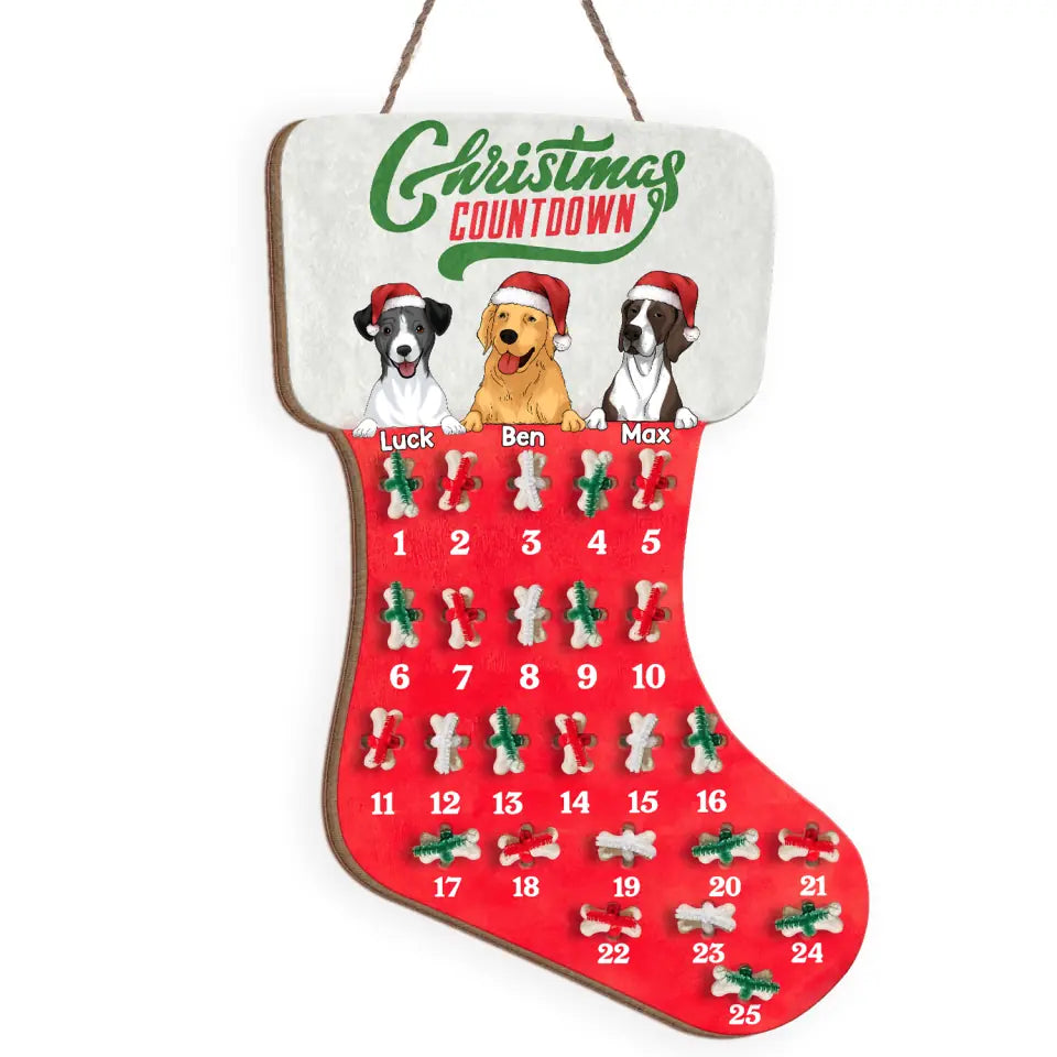 Dog Advent Calendar, Personalized, Custom, Reusable Christmas Countdown For Pets