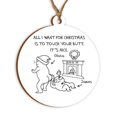 Personalized Couples Christmas Ornament - Funny Gift For Boyfriend Girlfriend - Christmas Decoration - Christmas Gift - Personalized Christmas 2022 Ornament