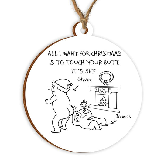 Personalized Couples Christmas Ornament - Funny Gift For Boyfriend Girlfriend - Christmas Decoration - Christmas Gift - Personalized Christmas 2022 Ornament