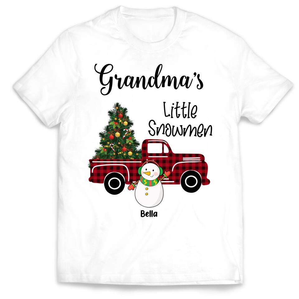 Grandma's Little Snowmen - Personalized T-shirt, Unisex Sweatshirt, Christmas Gift For Grandma, Gigi, Nana