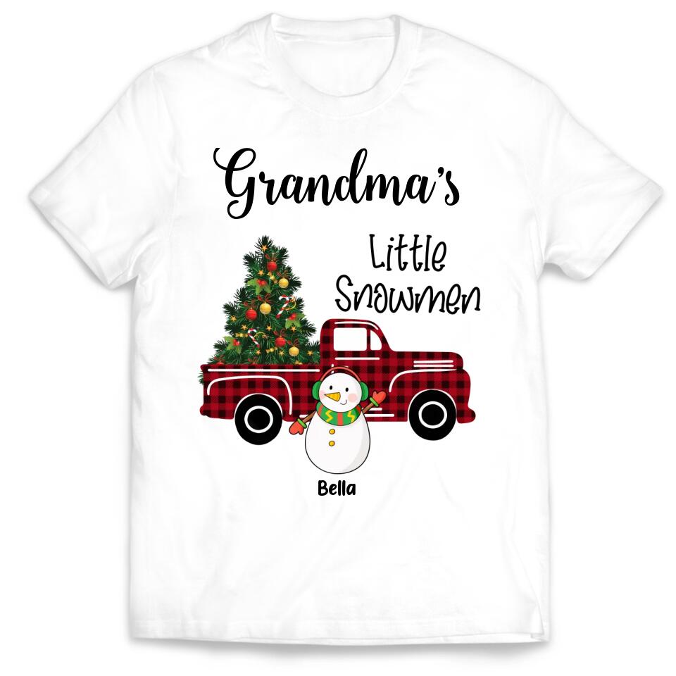 Grandma's Little Snowmen - Personalized T-shirt, Unisex Sweatshirt, Christmas Gift For Grandma, Gigi, Nana