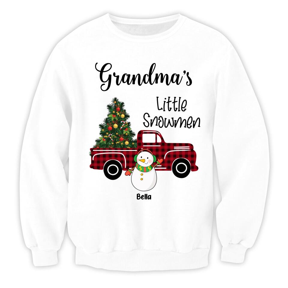 Grandma's Little Snowmen - Personalized T-shirt, Unisex Sweatshirt, Christmas Gift For Grandma, Gigi, Nana
