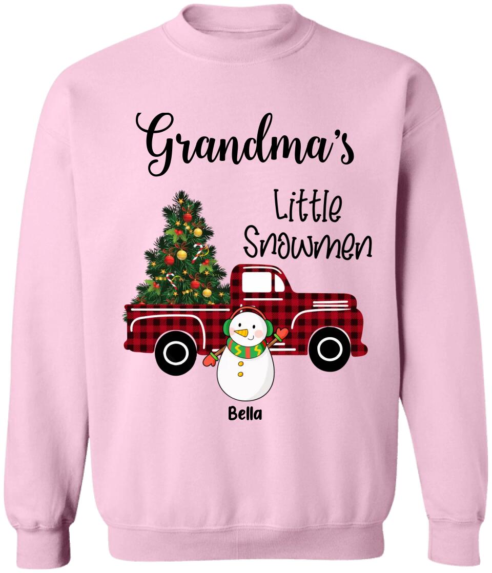 Grandma's Little Snowmen - Personalized T-shirt, Unisex Sweatshirt, Christmas Gift For Grandma, Gigi, Nana