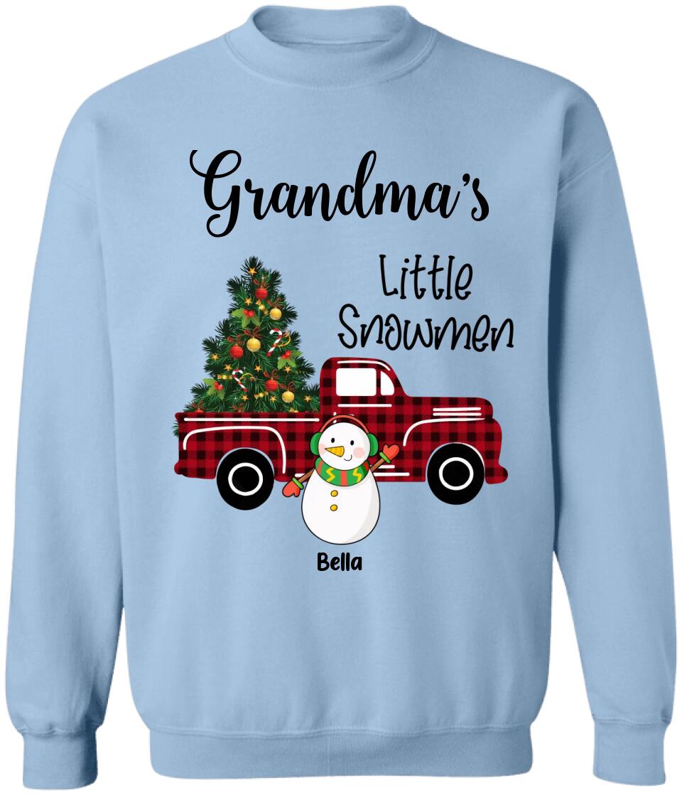 Grandma's Little Snowmen - Personalized T-shirt, Unisex Sweatshirt, Christmas Gift For Grandma, Gigi, Nana