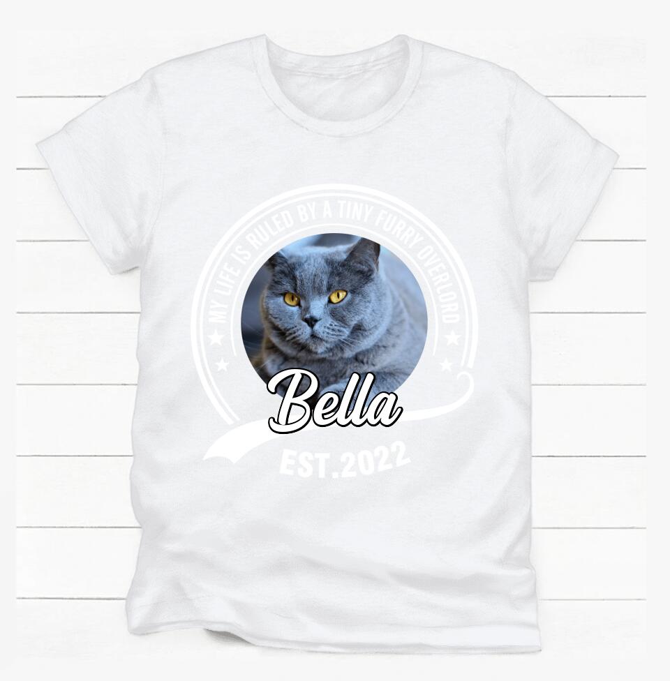 My Life Is Ruled By A Tiny Furry Overlord - Personalized T-shirt, Gift For Cat Lover