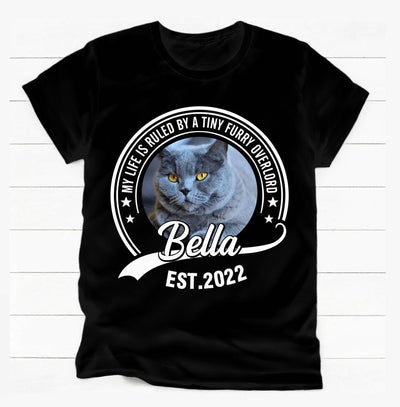 My Life Is Ruled By A Tiny Furry Overlord - Personalized T-shirt, Gift For Cat Lover