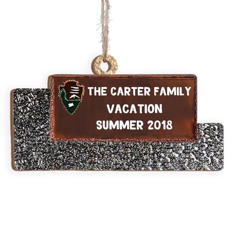 Personalized Camping Ornament - Great Smoky Mountains National Park - Family Campers Gift - Personalized Couple National Park Christmas Ornament