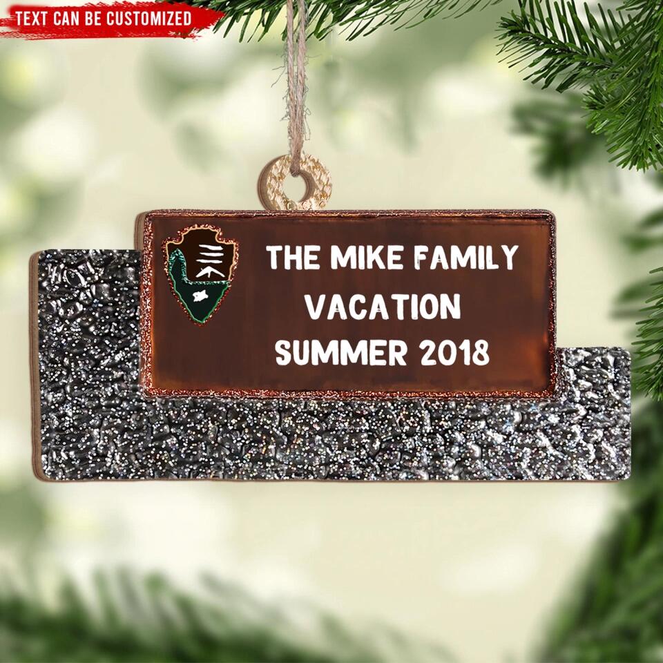 Personalized Camping Ornament - Great Smoky Mountains National Park - Family Campers Gift - Personalized Couple National Park Christmas Ornament