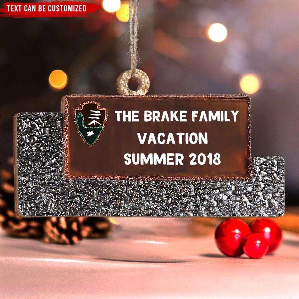 Personalized Camping Ornament - Great Smoky Mountains National Park - Family Campers Gift - Personalized Couple National Park Christmas Ornament