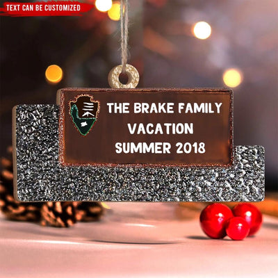 Personalized Camping Ornament - Great Smoky Mountains National Park - Family Campers Gift - Personalized Couple National Park Christmas Ornament