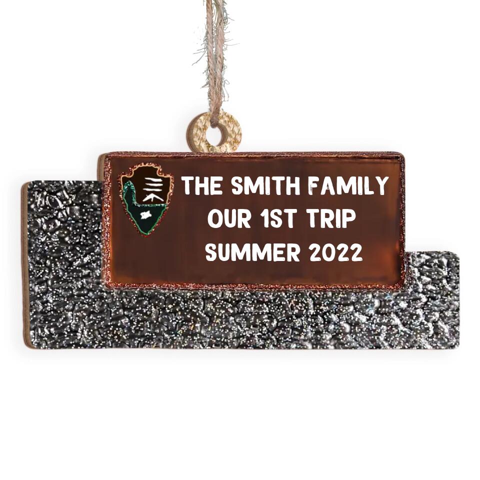 Personalized Camping Ornament - Great Smoky Mountains National Park - Family Campers Gift - Personalized Couple National Park Christmas Ornament