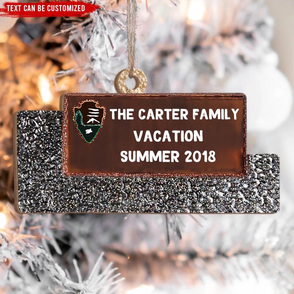 Personalized Camping Ornament - Great Smoky Mountains National Park - Family Campers Gift - Personalized Couple National Park Christmas Ornament