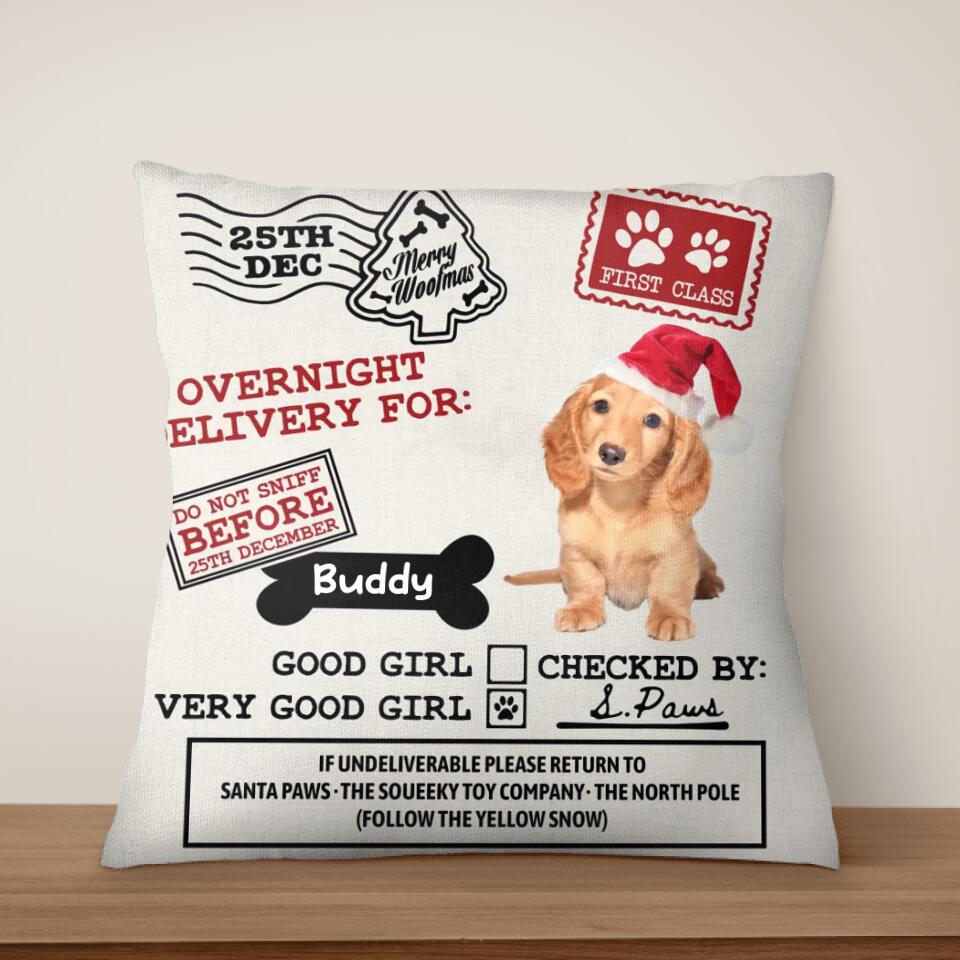 Personalized Pet Dog Santa Sack Pillow Case Christmas Bag Xmas Treat Gift Pillow Case