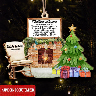Memorial Ornament - Custom Sympathy Gift - Thinking Of You - Remembrance Gift - In Memory Ornament - Personalized Christmas In Heaven Ornament - OCP386
