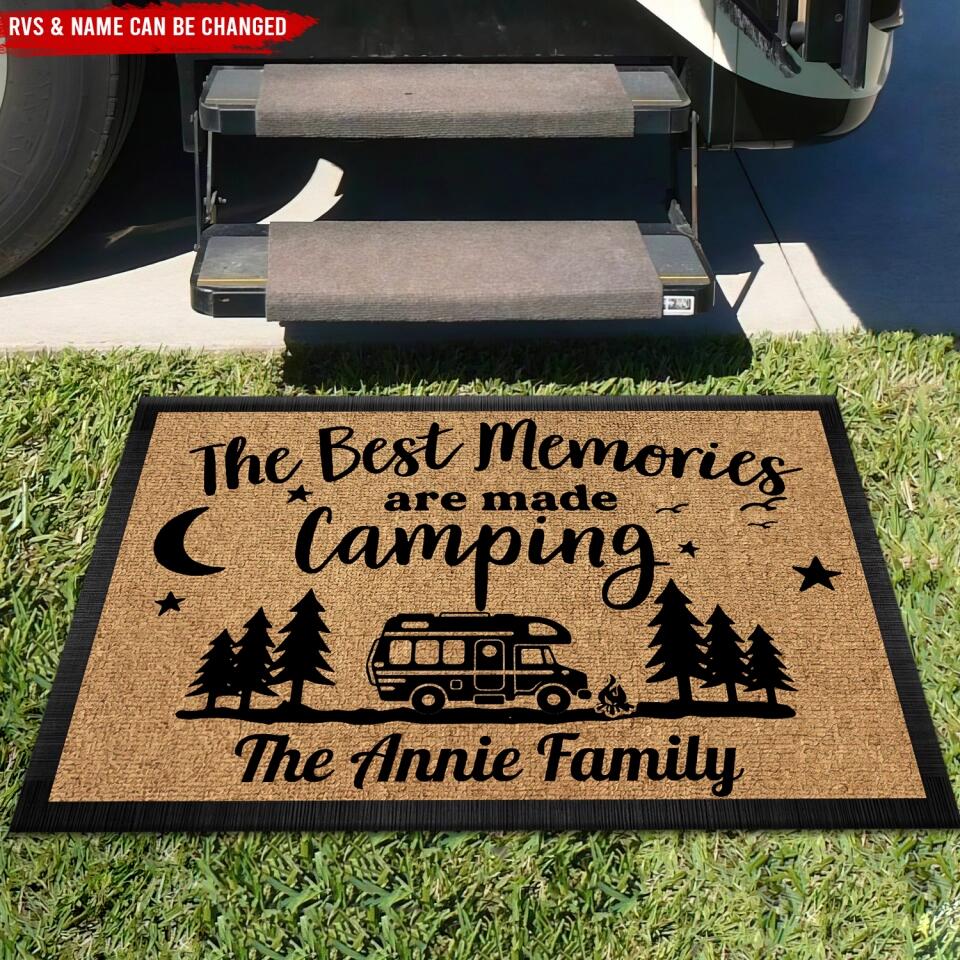 Making Memories One Campsite At A Time - Personalized Doormat, Gift For Camping Lovers - DM180