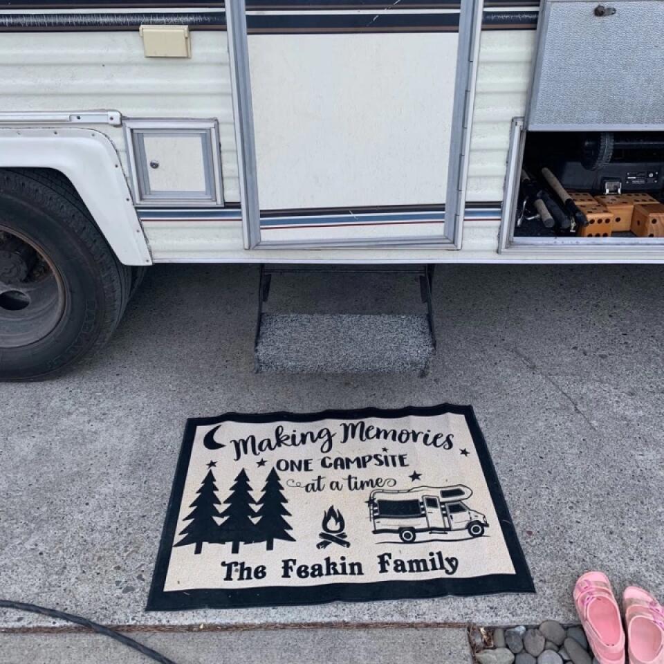 Making Memories One Campsite At A Time - Personalized Doormat, Gift For Camping Lovers - DM180