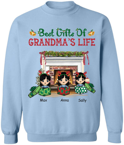 Best Gifts Of Grandma's Life Christmas Shirt, Funny Grandma Nana Mimi Christmas Shirt, Custom Nana With Grandkids Name Shirt