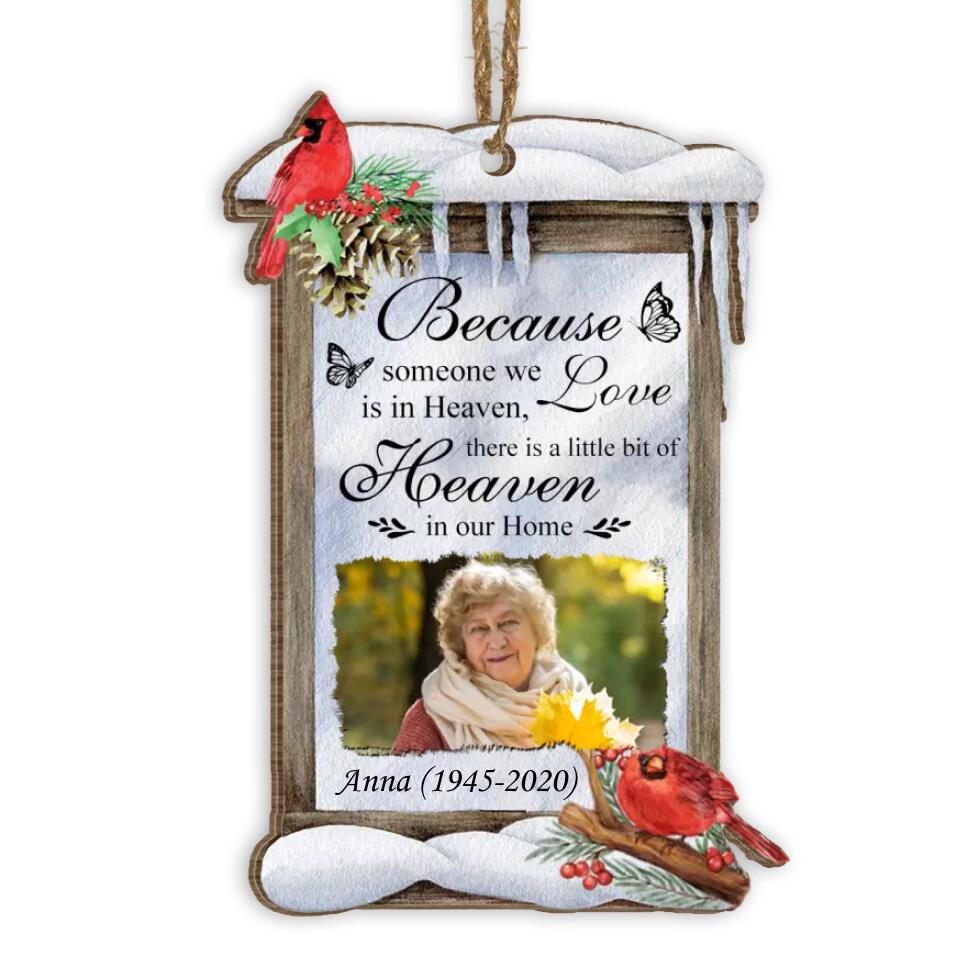 Heaven In Our Home - Christmas In Heaven - Christmas Ornaments - Sympathy Gifts - Cardinal Ornament - Memorial Ornament