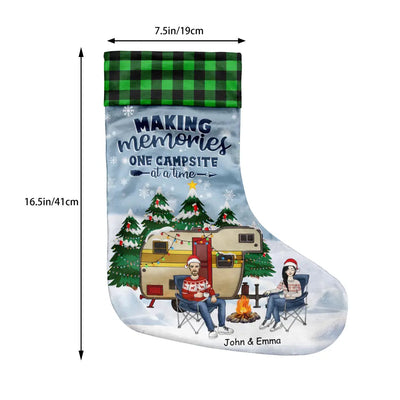 Personalized Couple Camping Christmas - Personalized Christmas Stockings, Gift For Camping Lover
