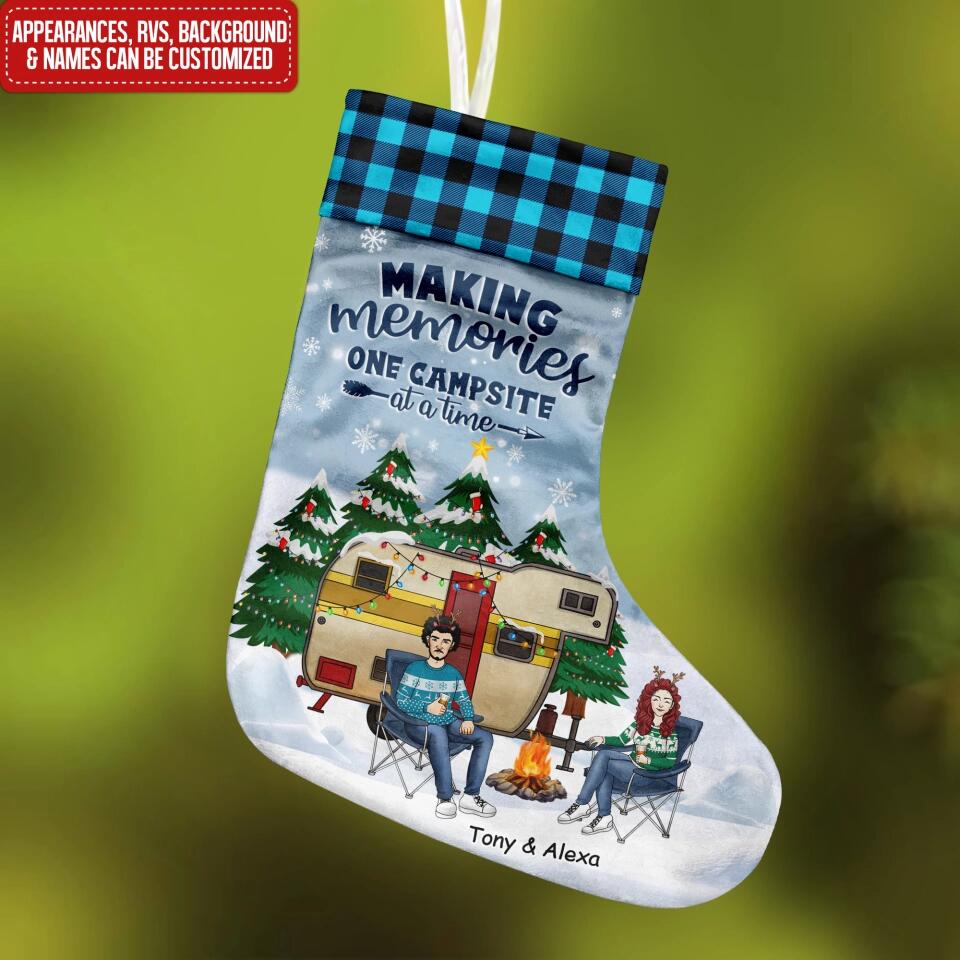 Personalized Couple Camping Christmas - Personalized Christmas Stockings, Gift For Camping Lover