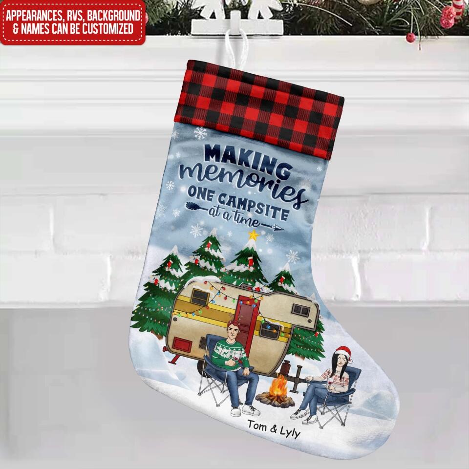 Personalized Couple Camping Christmas - Personalized Christmas Stockings, Gift For Camping Lover