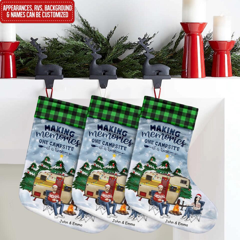 Personalized Couple Camping Christmas - Personalized Christmas Stockings, Gift For Camping Lover