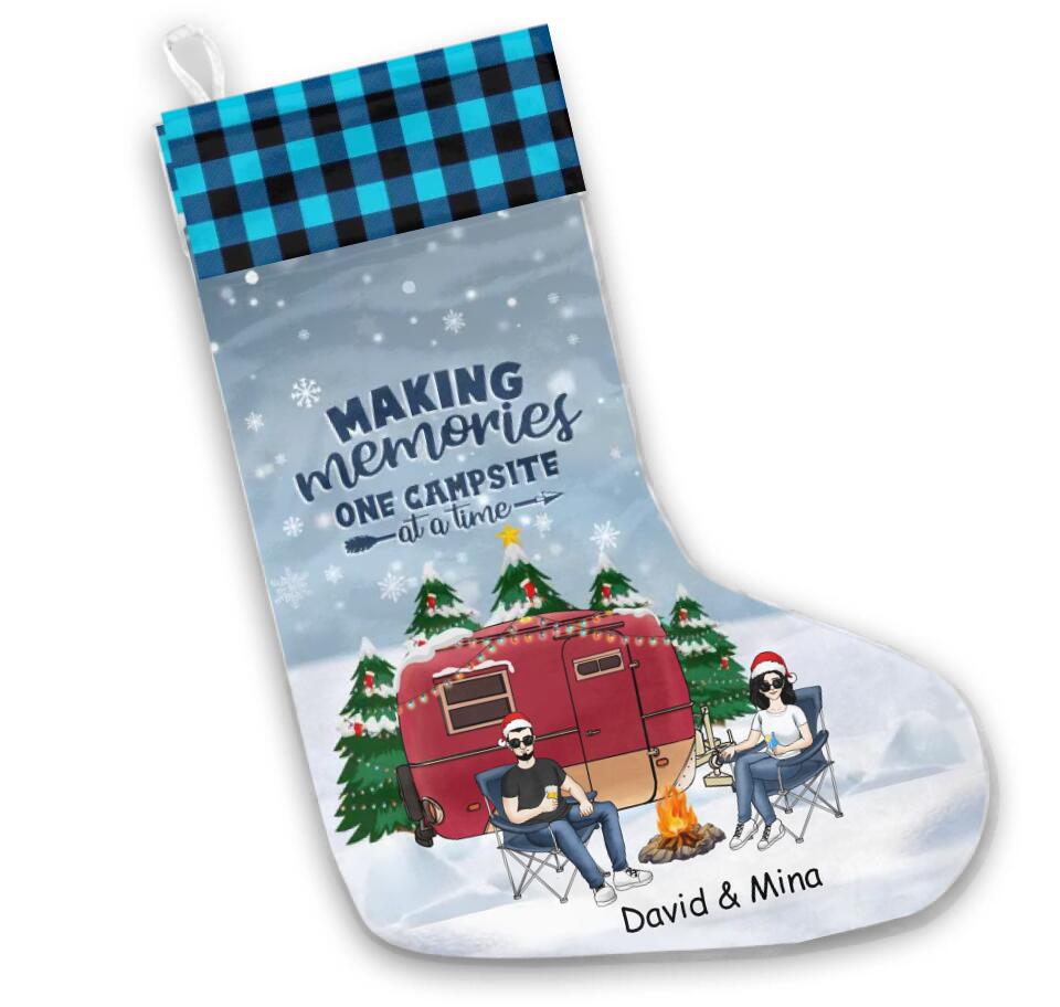 Personalized Couple Camping Christmas - Personalized Christmas Stockings, Gift For Camping Lover