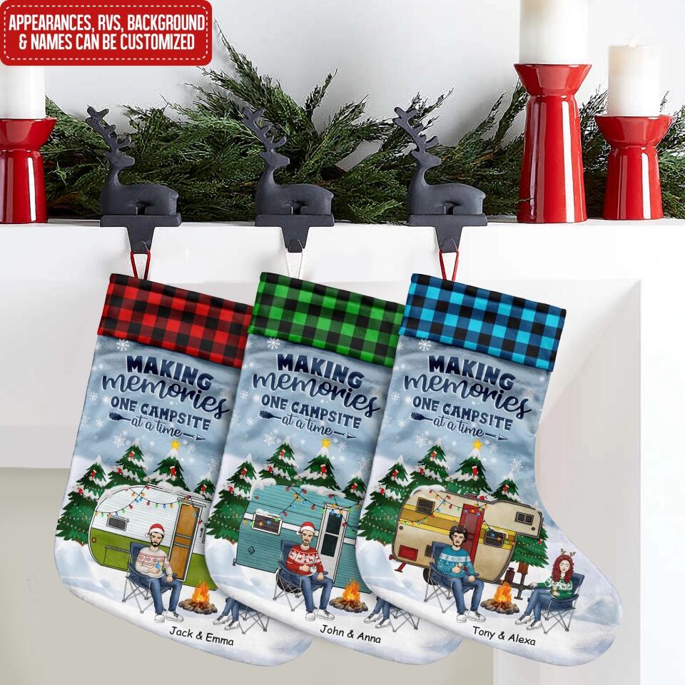 Personalized Couple Camping Christmas - Personalized Christmas Stockings, Gift For Camping Lover