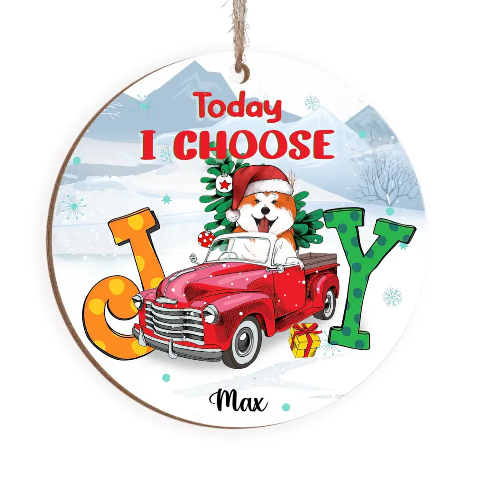 Christmas Ornament, Truck Christmas - Personalized Ornament, Gift For Dog Lover