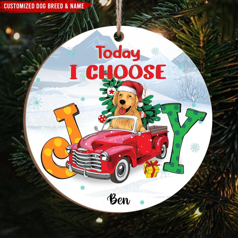 Christmas Ornament, Truck Christmas - Personalized Ornament, Gift For Dog Lover