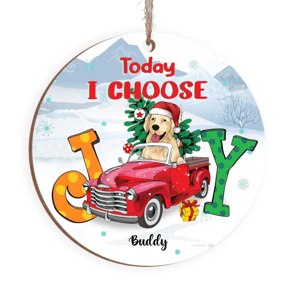 Christmas Ornament, Truck Christmas - Personalized Ornament, Gift For Dog Lover