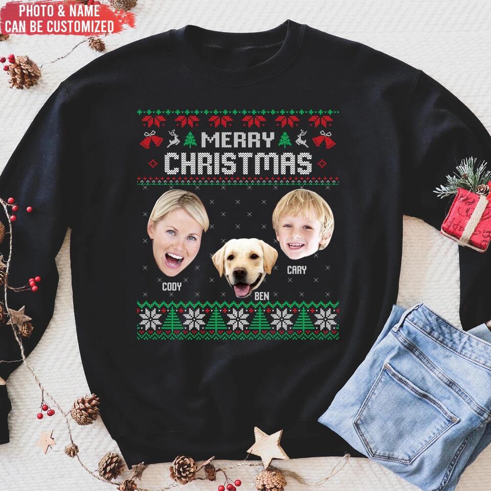 All I Want For Christmas - Personalized T-shirt, Custom Photo, Funny Christmas Shirt