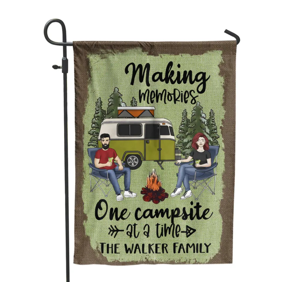 Making memories one campsite at a time - Personalized Doormat, Gift For Camping Lover