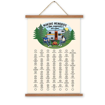 National Park, Making Memories - Personalized Scroll Canvas, Travel Adventure, Check List, NPS Bucket List, Adventure Gift
