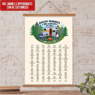 National Park, Making Memories - Personalized Scroll Canvas, Travel Adventure, Check List, NPS Bucket List, Adventure Gift