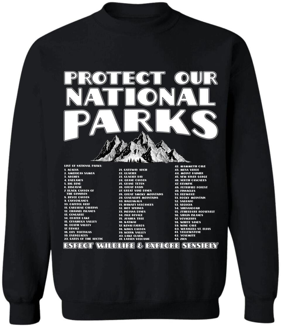 National Parks Crewneck Park Ranger Aesthetic Mountain Sweatshirt Retro Environmental Camping Clothes