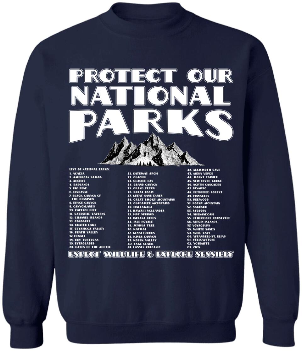 National Parks Crewneck Park Ranger Aesthetic Mountain Sweatshirt Retro Environmental Camping Clothes
