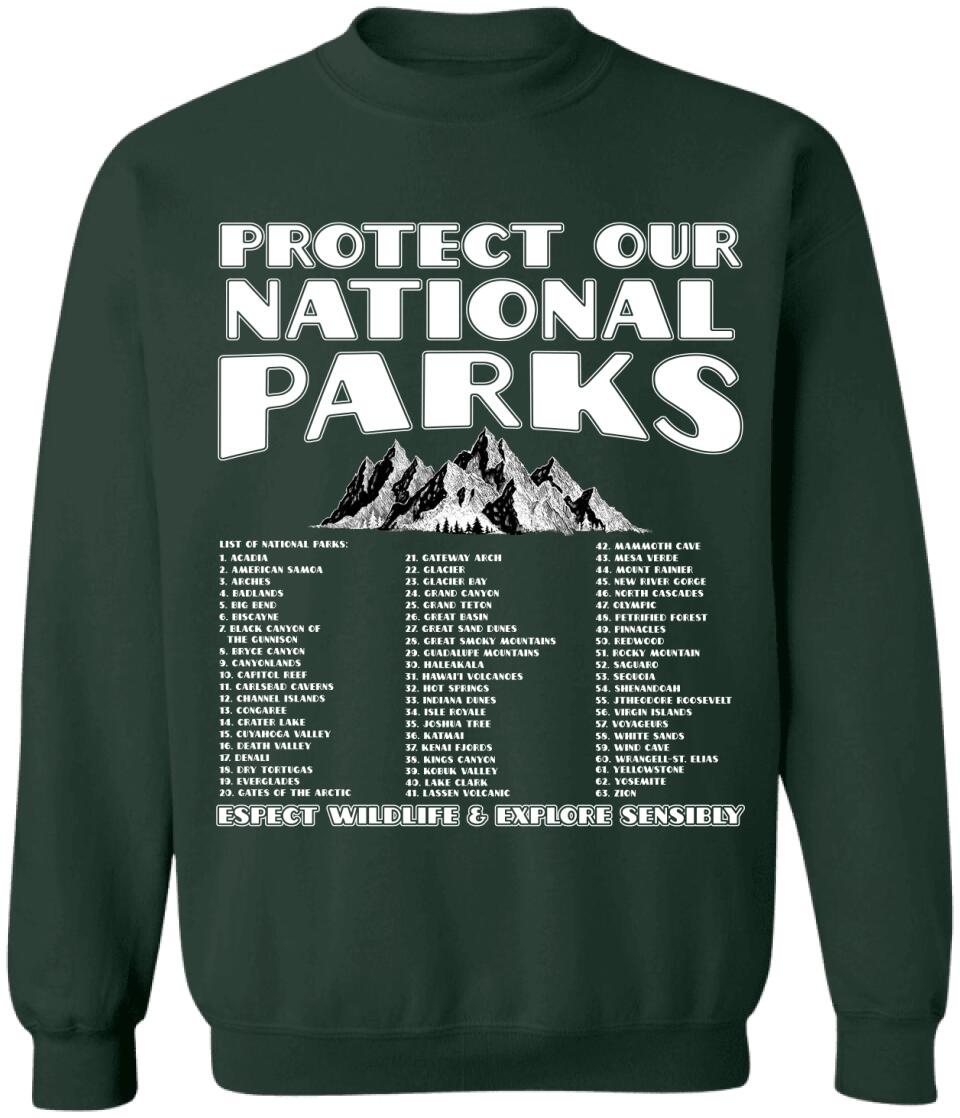 National Parks Crewneck Park Ranger Aesthetic Mountain Sweatshirt Retro Environmental Camping Clothes