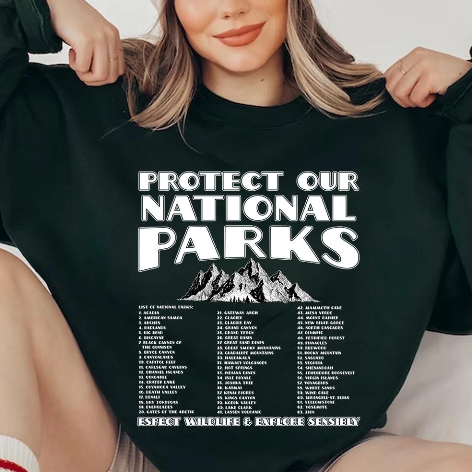 National Parks Crewneck Park Ranger Aesthetic Mountain Sweatshirt Retro Environmental Camping Clothes