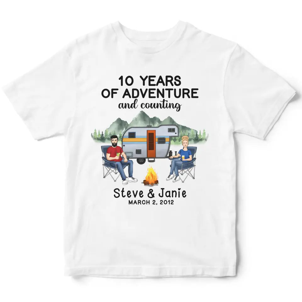 Custom Anniversary Gift For Couple Shirt - Camper Life - Valentines Day Gift - Camping Gift - Gift For Camping Lovers - Personalized Camping Shirt