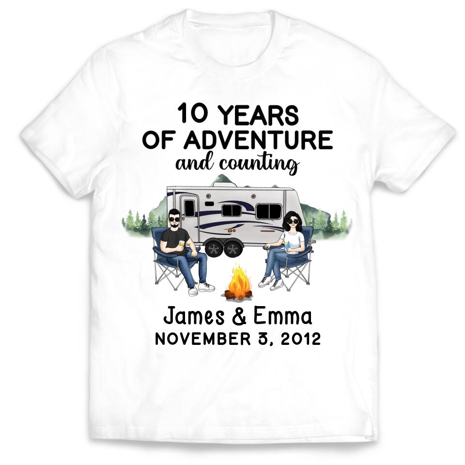 Custom Anniversary Gift For Couple Shirt - Camper Life - Valentines Day Gift - Camping Gift - Gift For Camping Lovers - Personalized Camping Shirt
