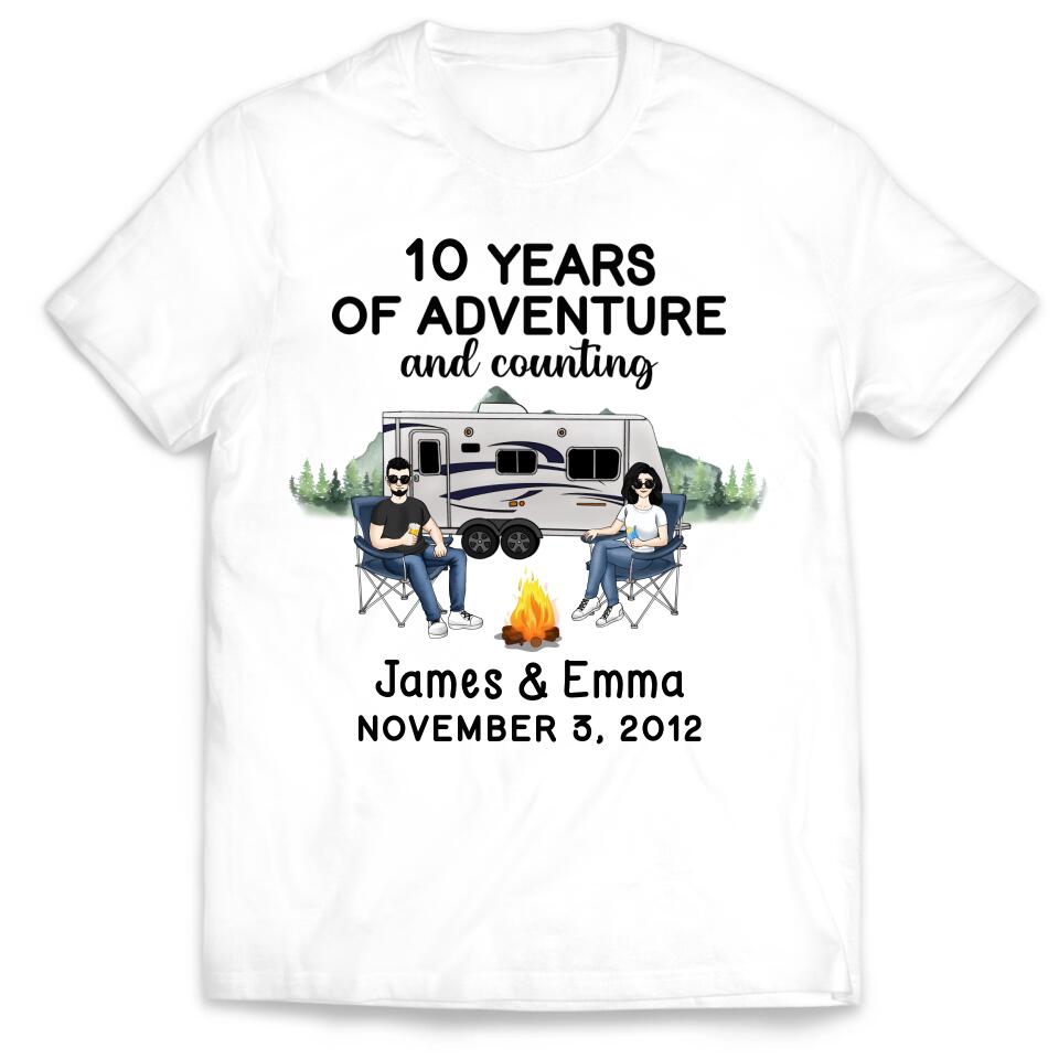 Custom Anniversary Gift For Couple Shirt - Camper Life - Valentines Day Gift - Camping Gift - Gift For Camping Lovers - Personalized Camping Shirt