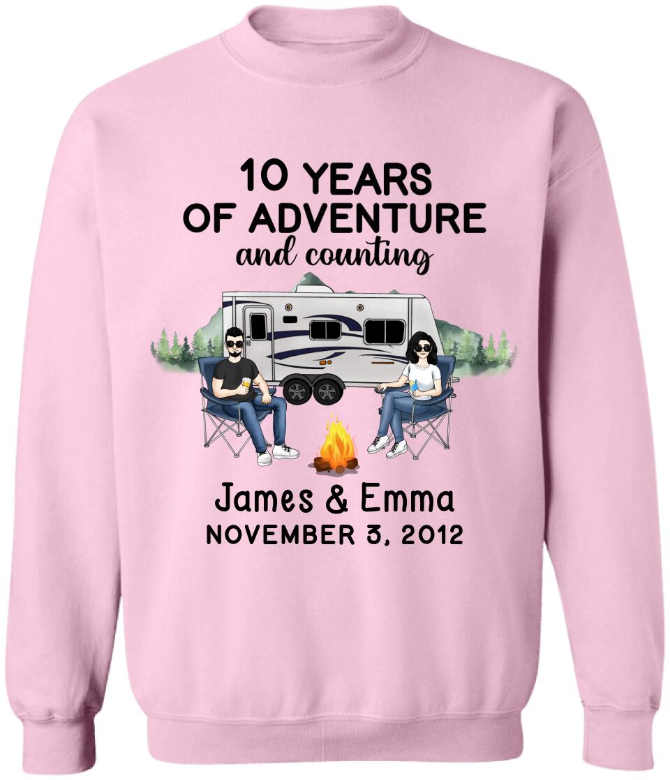 Custom Anniversary Gift For Couple Shirt - Camper Life - Valentines Day Gift - Camping Gift - Gift For Camping Lovers - Personalized Camping Shirt