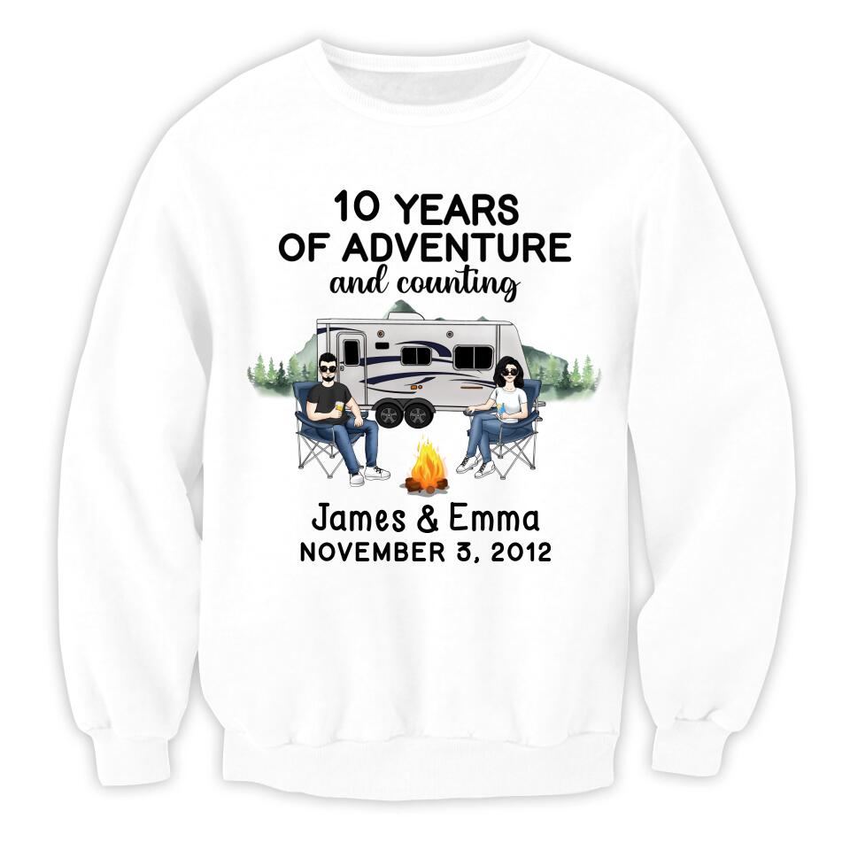 Custom Anniversary Gift For Couple Shirt - Camper Life - Valentines Day Gift - Camping Gift - Gift For Camping Lovers - Personalized Camping Shirt